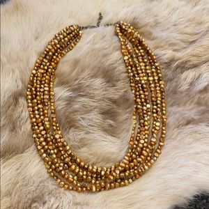 Multiple strand freshwater pearl necklace